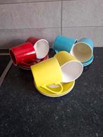 6 kop en schotel Hema ceramic premier, Ophalen of Verzenden, Zo goed als nieuw, Overige stijlen, Kop(pen) en/of Schotel(s)