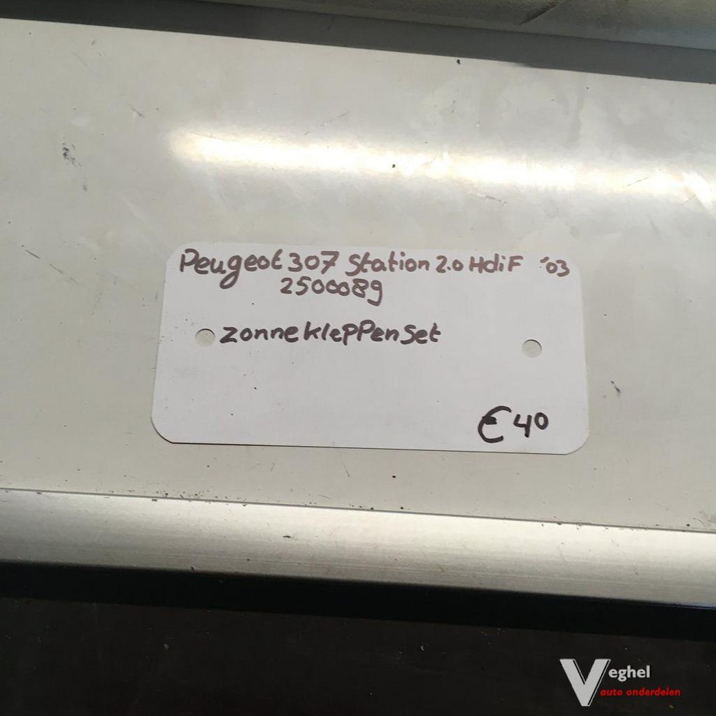 Peugeot 307 Station 2.0 hdi 2003 Wagennr 2500089  Zonneklepp