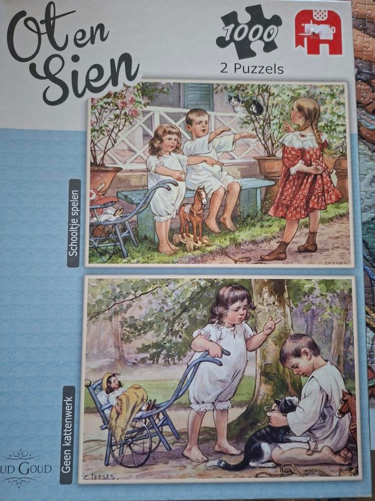 2 puzzels gratis, niet compleet, Ophalen, 500 t/m 1500 stukjes, Gebruikt, Legpuzzel