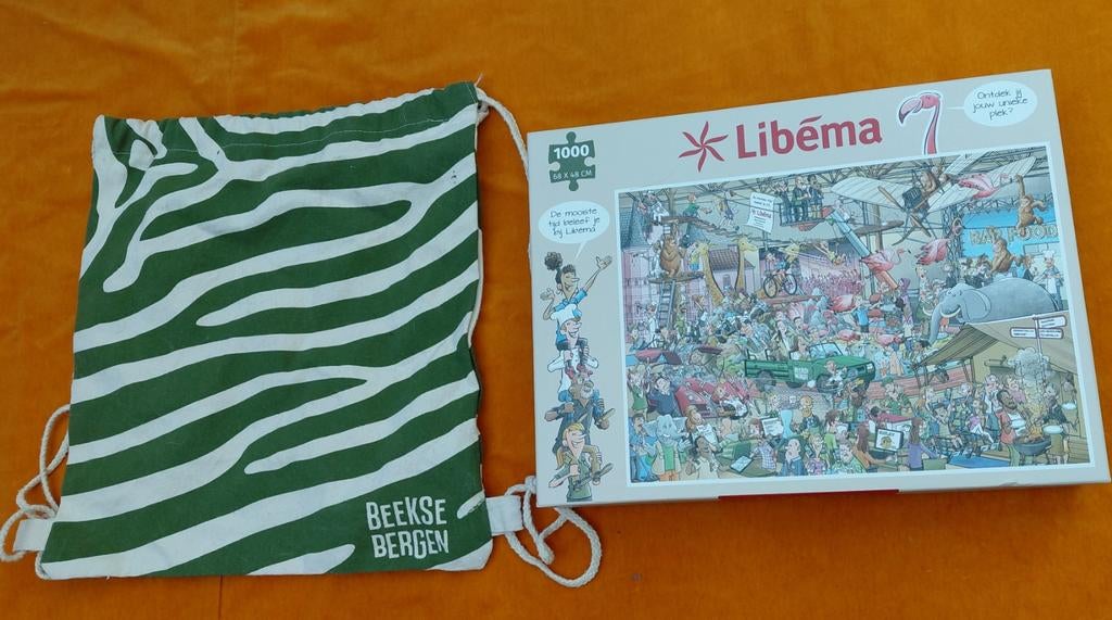 Libema Beekse Bergen Puzzel 1000 stukjes met tas, Ophalen of Verzenden, 500 t/m 1500 stukjes, Zo goed als nieuw, Legpuzzel