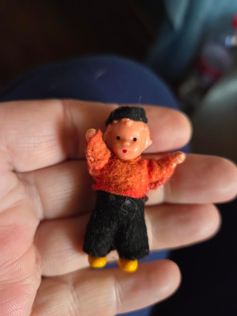 Vintage Miniatuur Popje - Hollandse Klederdracht, Ophalen of Verzenden, Gebruikt