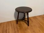 Ronde bijzettafel van hout, diameter 48cm, hoogte 53cm, Huis en Inrichting, Tafels | Bijzettafels, Gebruikt, Rond, Hout, Ophalen