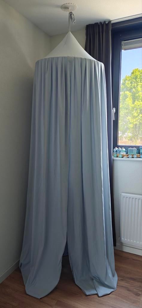 Lichtblauwe klamboe voor baby- of kinderkamer, Ophalen, Zo goed als nieuw, Klamboe