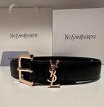 Yves Saint Laurent Riem - Zwart met goude YSL logo, Kleding | Dames, Riemen en Ceinturen, Minder dan 3 cm, Verzenden, 90 tot 100 cm