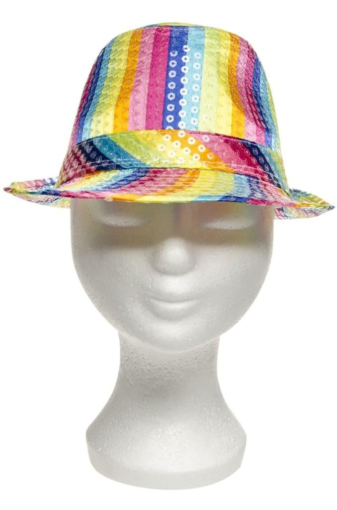 PARTIJ REGENBOOG PAILLETJES HOED, ., Nieuw, Ophalen of Verzenden, .