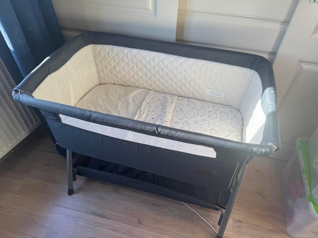 Co-sleeper zgan incl beddengoed, Ophalen of Verzenden, Zo goed als nieuw, Wieg