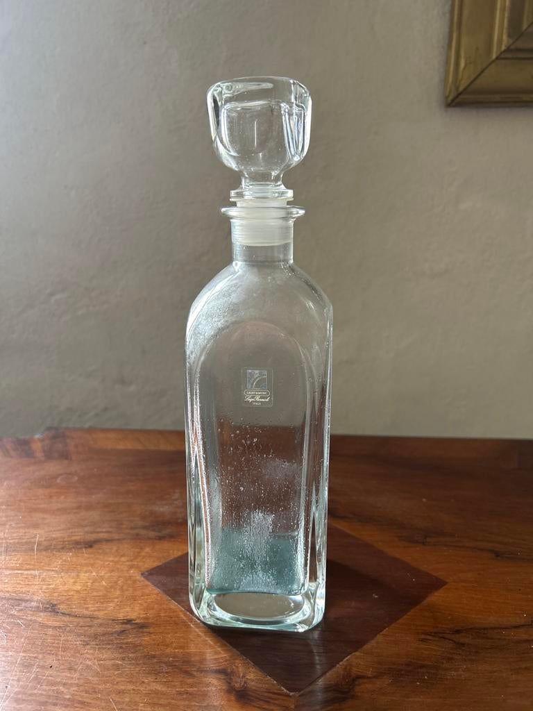 Vintage Glazen Karaf met Stop - Light & Music Luigi Bormioli, Ophalen of Verzenden