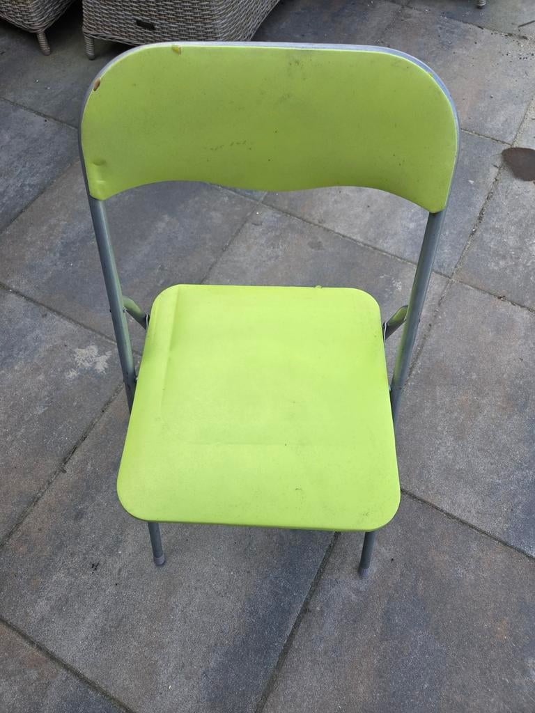 Groene klapstoel, Ophalen, Kunststof, Gebruikt, Overige kleuren