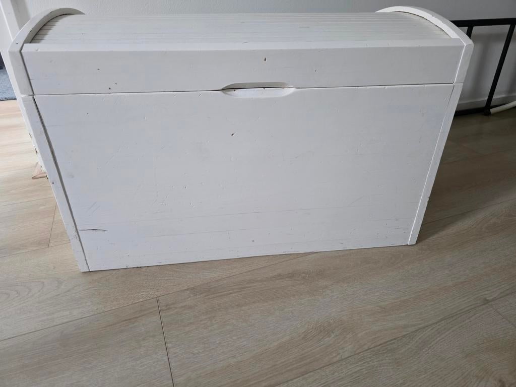 Witte speelgoed/deken kist, Ophalen, Minder dan 50 cm, Gebruikt, 100 tot 150 cm