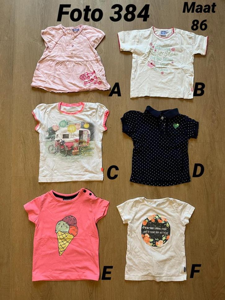 Shirt meisje maat 86 roze wit zgan *foto 384*, Kinderen en Baby's, Babykleding | Maat 86, Zo goed als nieuw, Meisje, Shirtje of Longsleeve