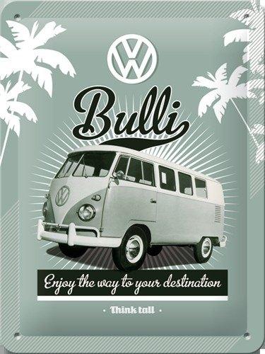 Volkswagen Bulli VW bus relief reclamebord van metaal deco