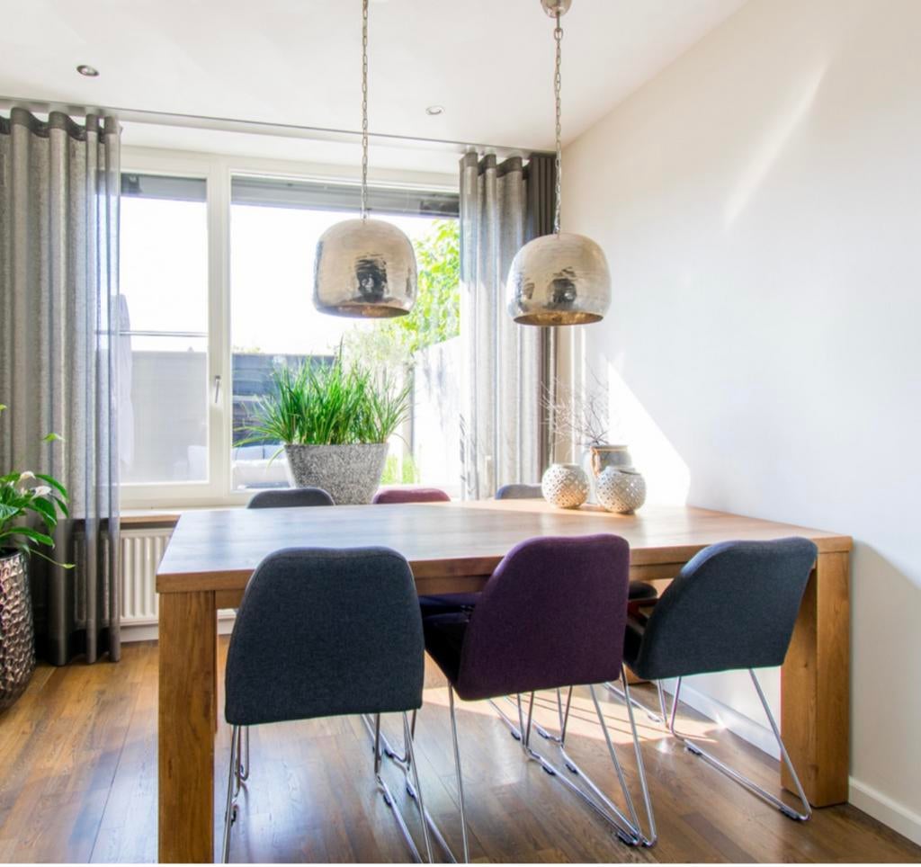 Eettafel mango hout 6 personen, Huis en Inrichting, Ophalen, Gebruikt, 100 tot 150 cm, Vijf personen of meer