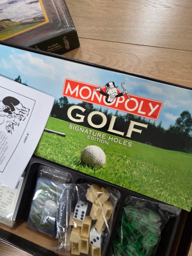 Monopoly Golf Signature Holes Edition bordspel, Vijf spelers of meer, Ophalen, Nieuw, Parker Brothers