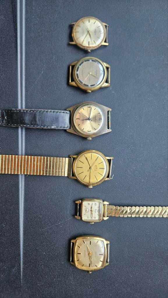 Vintage Polshorloges -Bwc swiss Diverse Merken en Materialen, Overige merken, Overige materialen, Polshorloge, Verguld