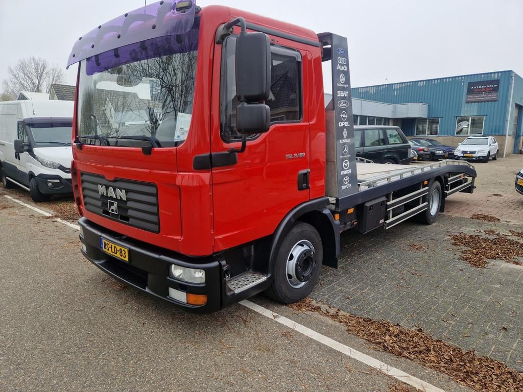 MAN N03 oprijwagen machiene transporter, Auto's, Vrachtwagens, Automaat, Zwart, MAN, Origineel Nederlands