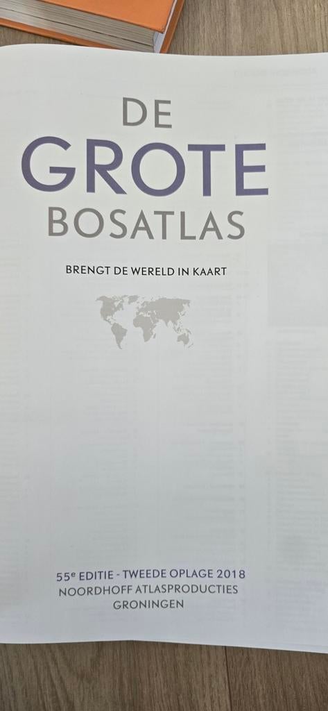 De Grote Bosatlas - 55e Editie (2018), Boeken, Atlassen en Landkaarten, Ophalen, Bosatlas, 2000 tot heden, Zo goed als nieuw