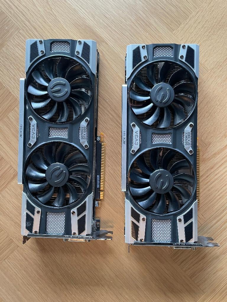 2x - EVGA GTX 1080, Computers en Software, Videokaarten, Ophalen, PCI-Express 3, Gebruikt, GDDR5