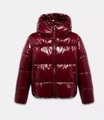 Zara Puffer Jas XL/42 - Glanzend Bordeauxrood, Ophalen of Verzenden, Nieuw, Maat 42/44 (L), Overige kleuren