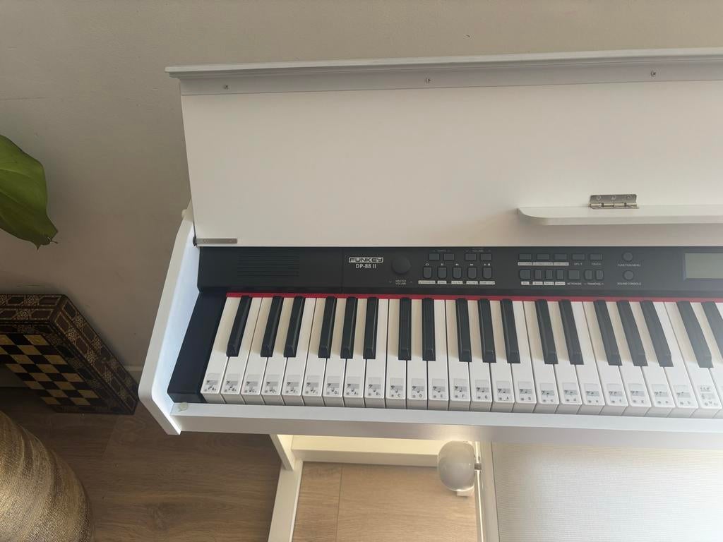 Digitale Piano met 88 Toetsen wit met zilver, Muziek en Instrumenten, Ophalen, Zo goed als nieuw