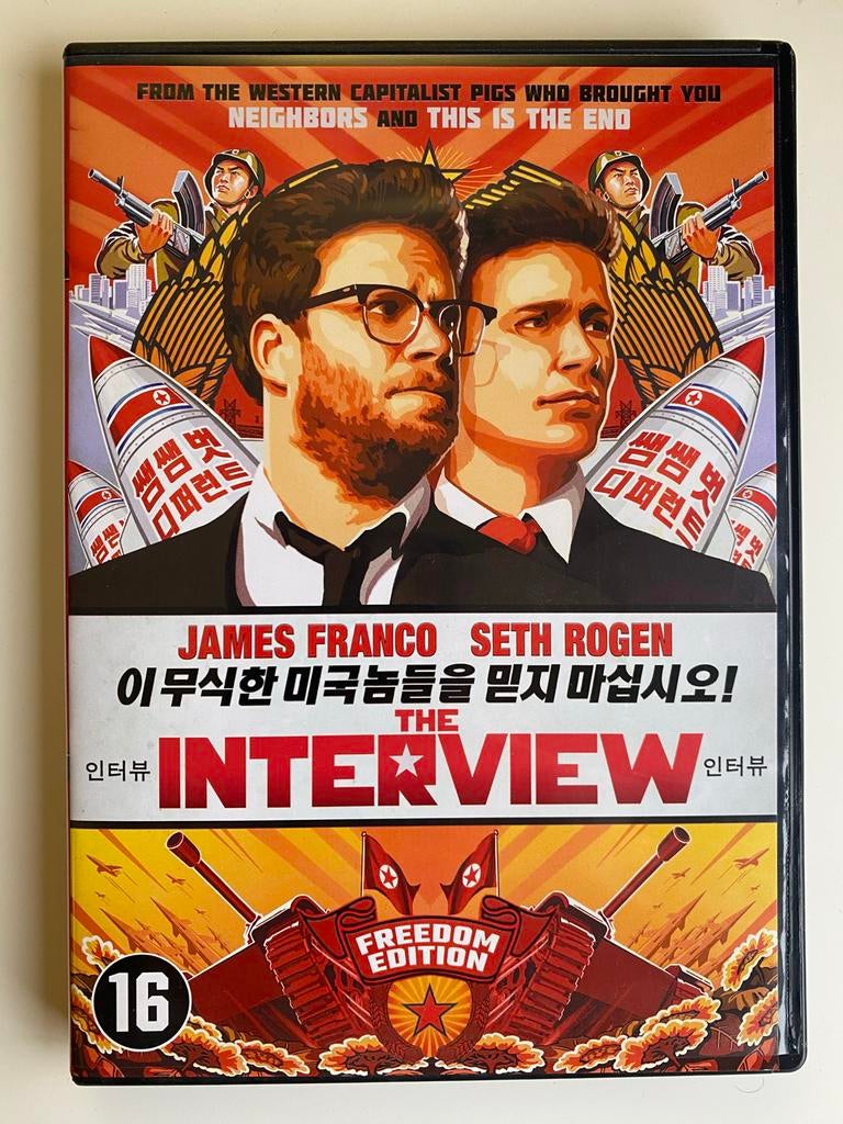 The Interview (Freedom Edition) DVD - James Franco, Seth Rog, Vanaf 16 jaar, Ophalen of Verzenden, Zo goed als nieuw, Actiethriller