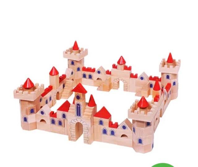 Goki bouwblokken kasteel, Kinderen en Baby's, Speelgoed | Bouwstenen, Ophalen of Verzenden, Zo goed als nieuw