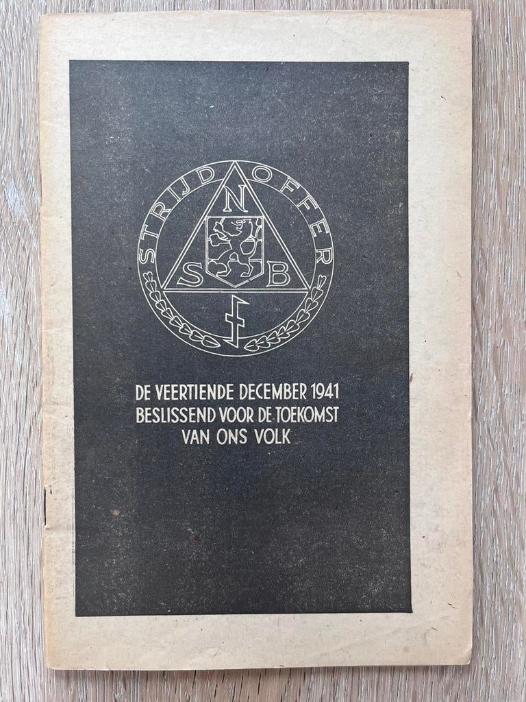 NSB brochure Strijd Offer 1941, Ophalen of Verzenden, Overige soorten, Nederland, Boek of Tijdschrift