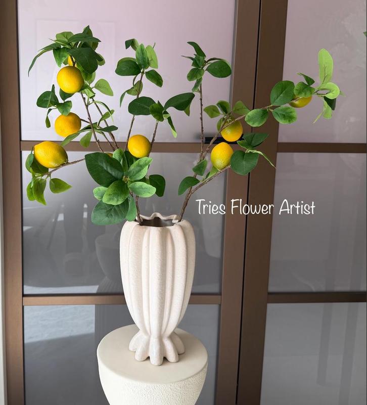 Kunst Citroen tak Nieuw, Huis en Inrichting, Woonaccessoires | Kunstplanten en Kunstbloemen, Nieuw, Binnen, Ophalen of Verzenden