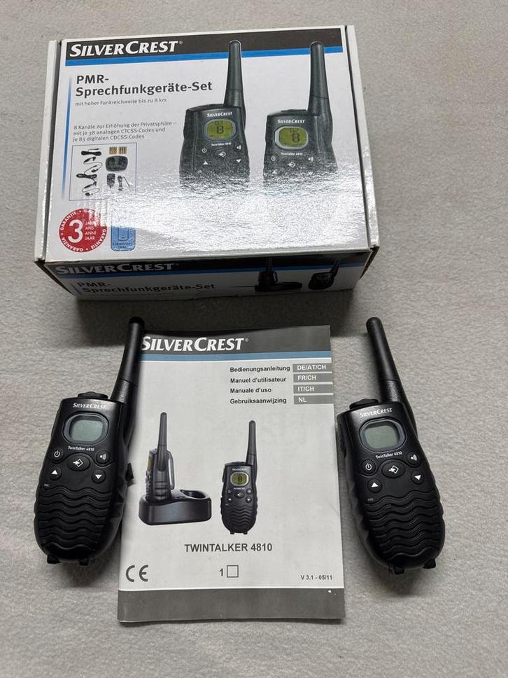 SilverCrest PMR-Sprechfunkgeräte-Set TwinTalker 4810, Telecommunicatie, Portofoons en Walkie-talkies, Zo goed als nieuw, Portofoon of Walkie-talkie