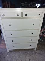 Ikea Witte ladekast met 6 laden, diverse knoppen, Huis en Inrichting, Ophalen, Gebruikt, 5 laden of meer, 100 tot 150 cm