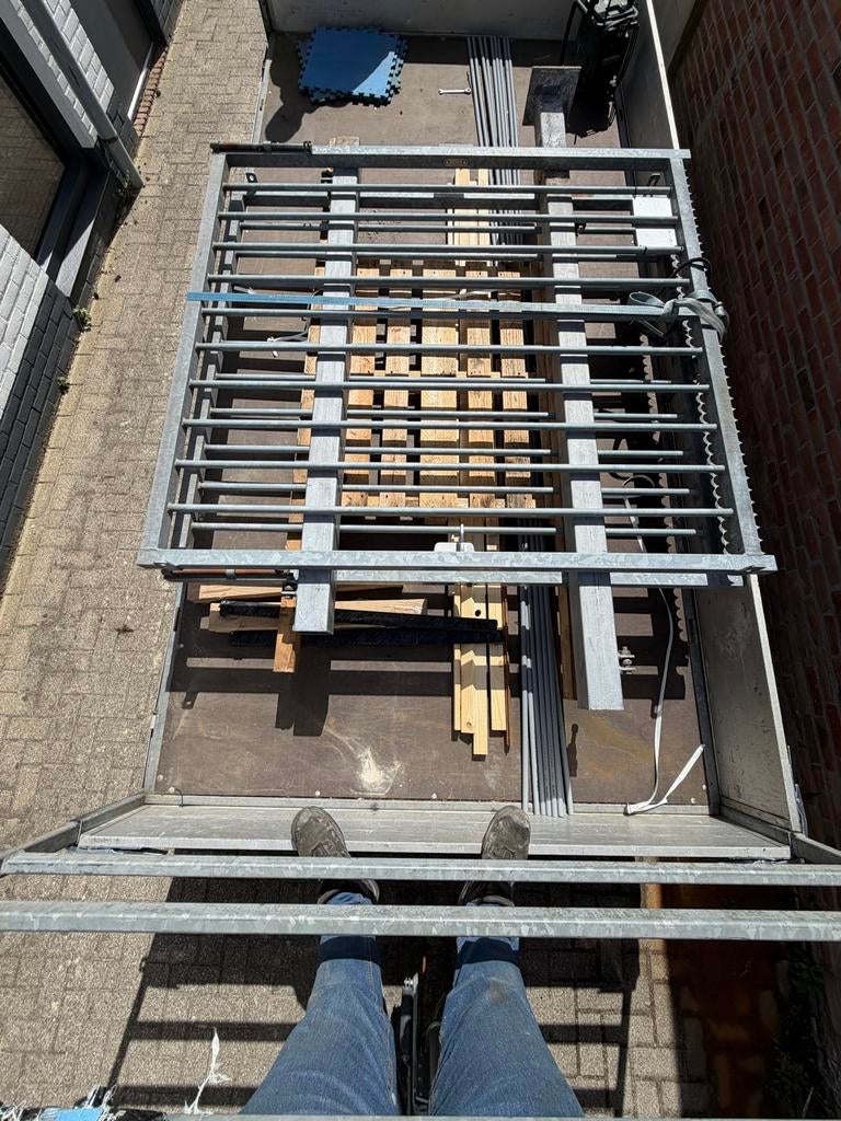 dubbele draaipoort verzinkt, Tuin en Terras, Ophalen, Met poort, Gebruikt, Overige typen