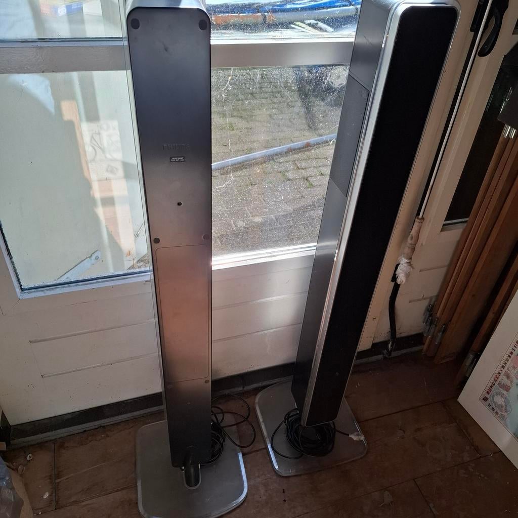Philips zuilspeakers, Audio, Tv en Foto, Luidsprekers, Ophalen of Verzenden, Minder dan 60 watt, Front, Rear of Stereo speakers