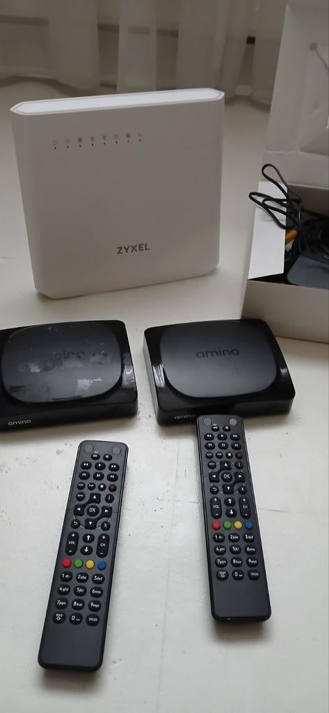 Odido Internet TV Ontvangers Set (2x Amino Aria), Ophalen of Verzenden, Gebruikt, Decoder