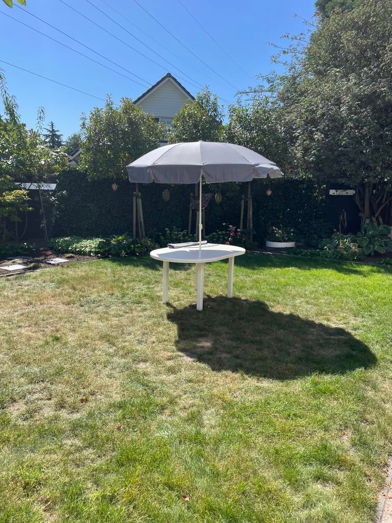 Tuintafel, Ophalen, Gebruikt, Stokparasol