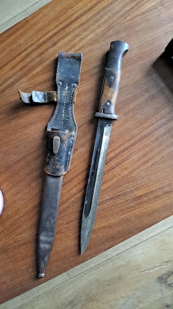 K98 bajonet uit 1937, Eufhörster Solingen, Verzamelen, Ophalen of Verzenden, Landmacht, Duitsland, Mes of Dolk