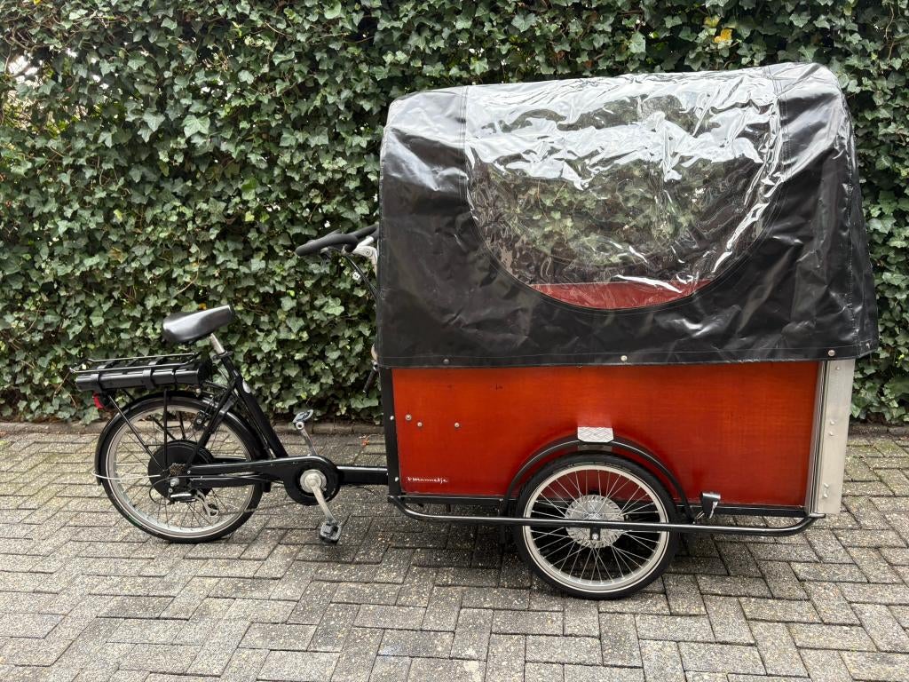 rolstoel - bakfiets t'mannetje XXL krachtige motor+garantie, Ophalen, Zo goed als nieuw, Overige merken, Huif