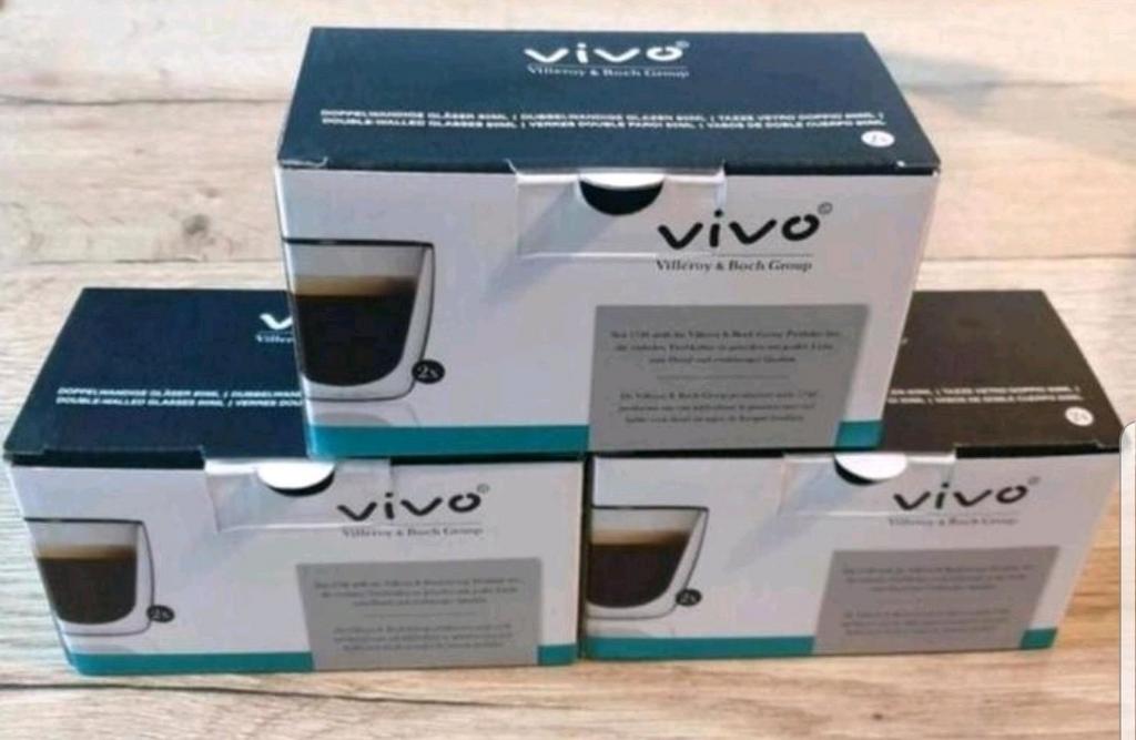 Nieuwe Villeroy and Boch Vivo dubbelwandige glazen espresso, Glas of Glazen, Nieuw, Ophalen of Verzenden, Glas