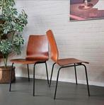 2 Friso Kramer stoelen Euroika serie Auping jr 60 Vintage, Twee, Bruin, Ophalen of Verzenden, Zo goed als nieuw