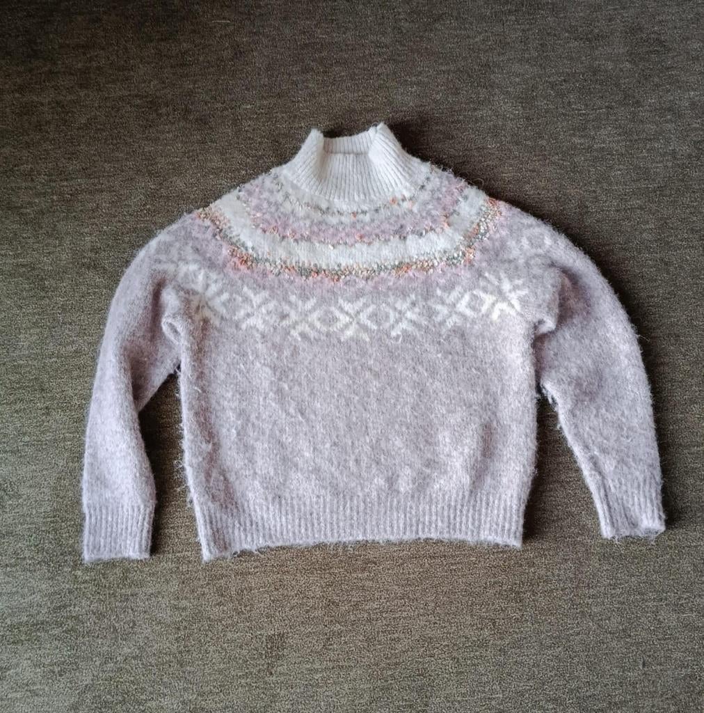 zachte trui Noors patroon, Maat 38/40 (M), Beige, Ophalen of Verzenden, Zo goed als nieuw