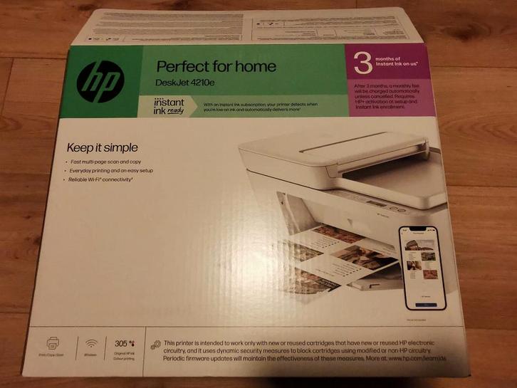 HP Deskjet 4210e All-in-One Printer - een jaar, Computers en Software, Printers, Zo goed als nieuw, All-in-one, Inkjetprinter