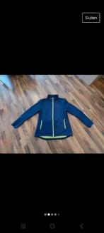Blauwe/Gele Softshell jas van Crivit Outdoor, Maat L, Ophalen of Verzenden, Gedragen, Blauw