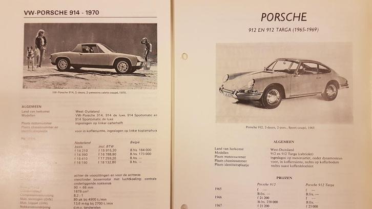 2 x Porsche Olyslager afstelgegevens 1965-1970, Auto diversen, Handleidingen en Instructieboekjes, Ophalen of Verzenden