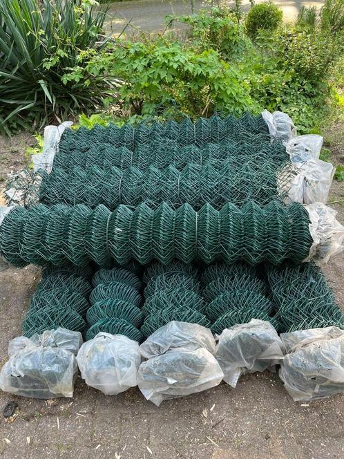 Harmonicagaas 100 cm hoog – RAL6005 Groen – €15,- per rol, Tuin en Terras, Gaas en Draad, Zo goed als nieuw, Minder dan 10 meter