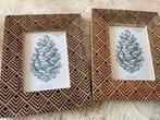 RIVIERA MAISON FOTOLIJSTEN, 2x, SAMEN €15 , HOUT ZGAN, Ophalen of Verzenden, Zo goed als nieuw, Hout, Minder dan 50 cm