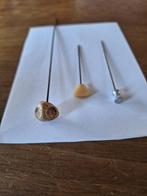 Set van 3 antieke hoedenspelden, Sieraden, Tassen en Uiterlijk, Antieke sieraden, Ophalen of Verzenden, Overige materialen
