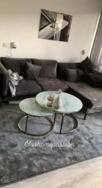 Velvet velours vloerkleed grijs zilver laagpolig luxury SALE, Huis en Inrichting, Stoffering | Tapijten en Kleden, Ophalen, Zwart