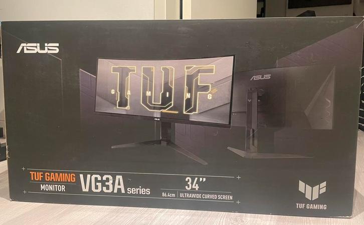 Asus TUF VG34VQL3A Curved Gaming Monitor, Computers en Software, Monitoren, Zo goed als nieuw, 151 t/m 200 Hz, DisplayPort, HDMI