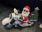 kerstman op motor met verlichting 45X30 cm, Diversen, Kerst, Ophalen of Verzenden, Zo goed als nieuw