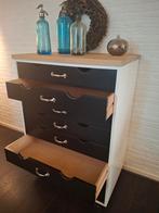 Industriële ladenkast.  Vintage schoolkast met 8 laden., Ophalen, 5 laden of meer, 100 tot 150 cm, 50 tot 100 cm
