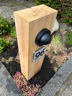 Tuinlamp massief eiken, Licht-donker-sensor, Minder dan 50 watt, Staande lamp, Nieuw