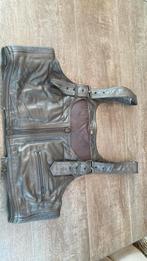 ZWART Leren hesje, vestje voor motorbroek, Motoren, Overige typen, Heren, Ophalen of Verzenden, Nieuw zonder kaartje